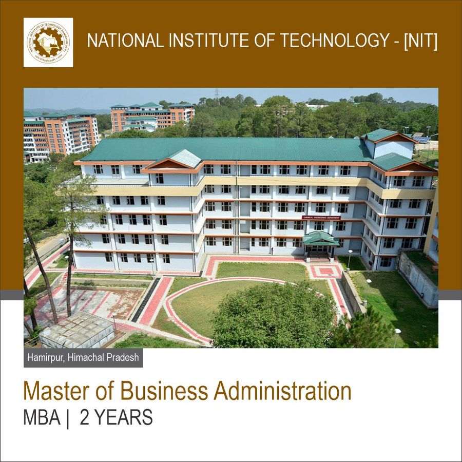 Master of Business administration at National Institute of Technology - Himachal Pradesh, Himachal Pradesh - Other